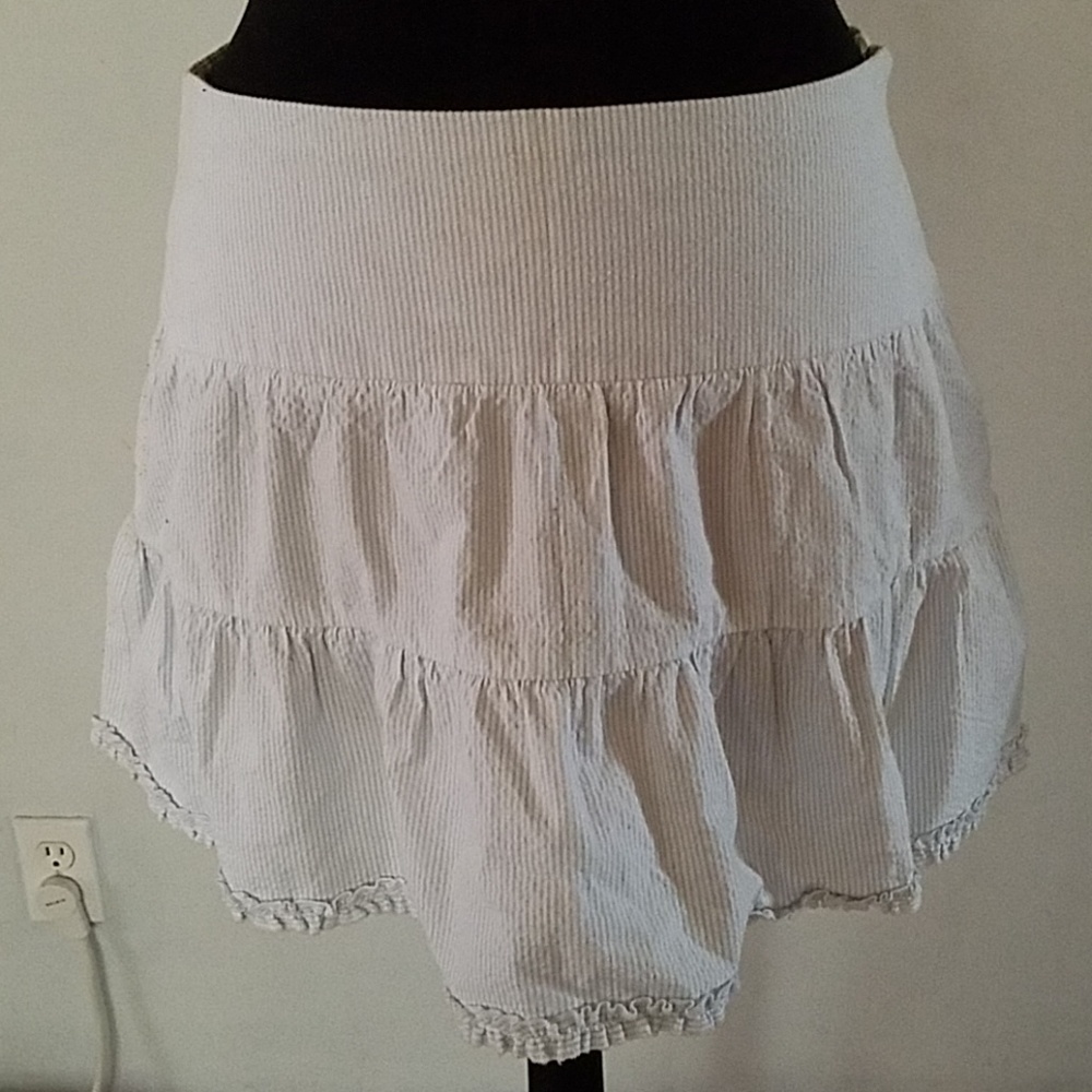 Offers 👍 Light Blue/White Vertical Stripped Skirt